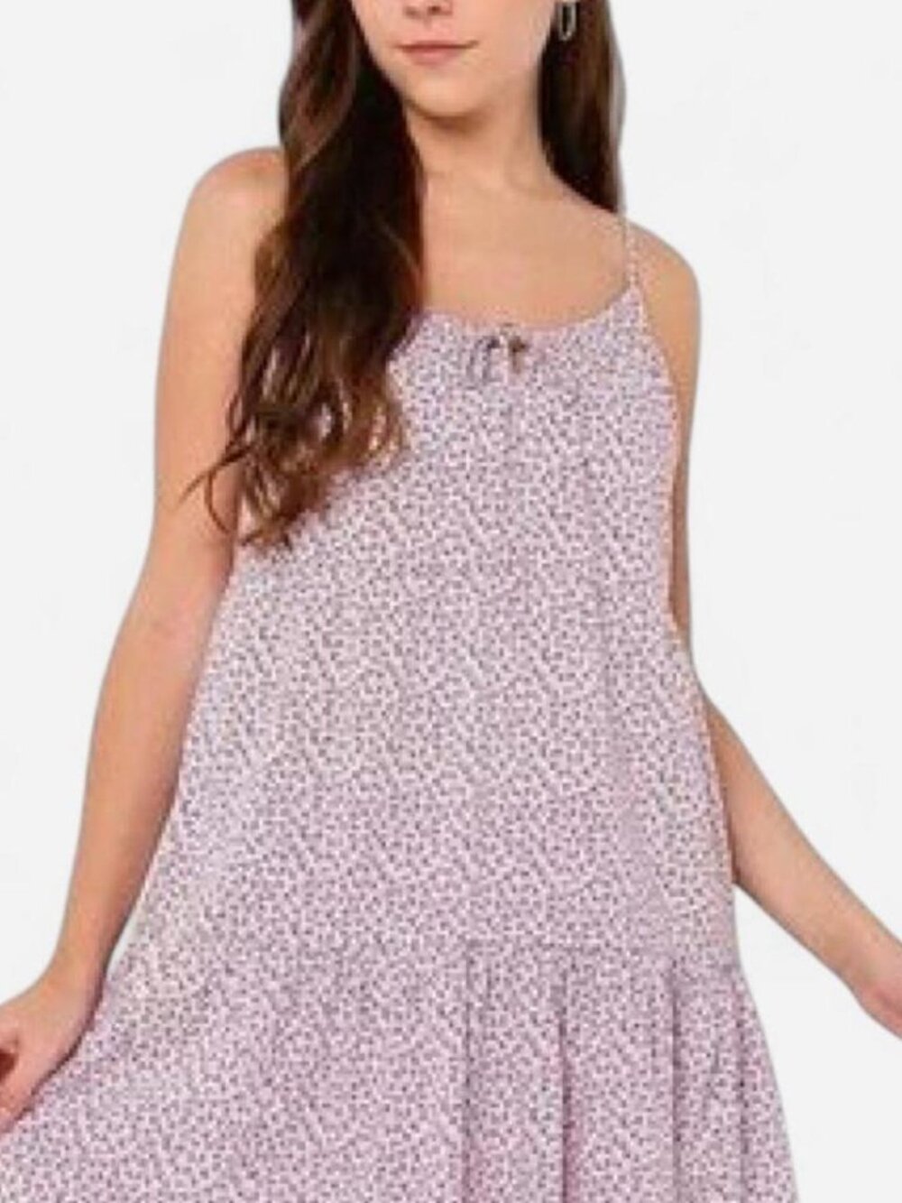 NWT Old Navy Purple floral cami dress w small floral print and pockets, size XS
